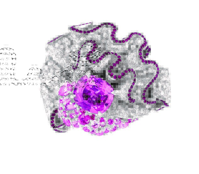 Fine Jewelry: Soie Dior unfolding like precious waves of glimmering ribbons of silk 1 Fronce Saphir Rose Ring Fine Jewelry: Soie Dior unfolding like precious waves of glimmering ribbons of silk - EAT LOVE SAVOR International Luxury Lifestyle Magazine