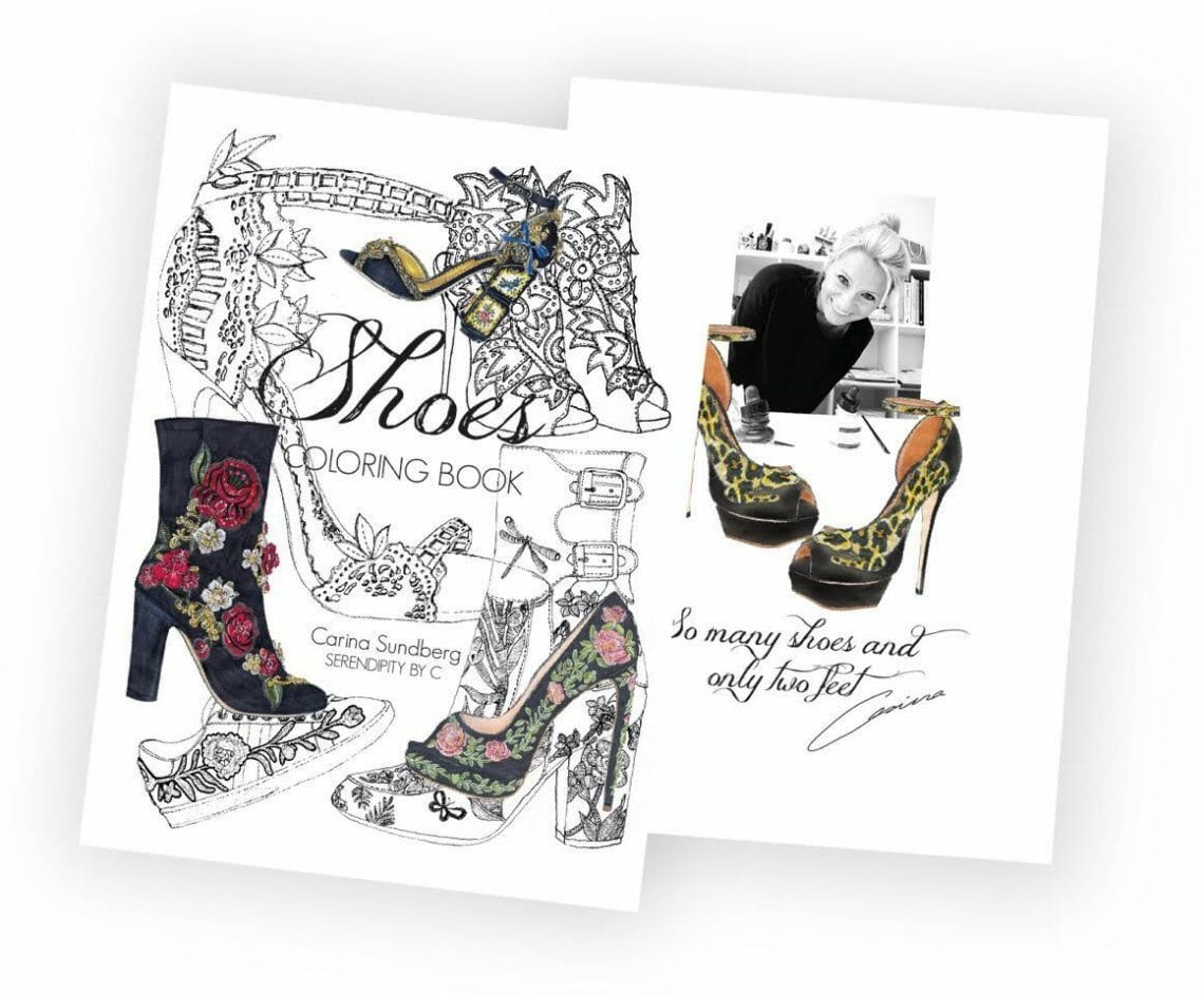 Fun Book for Shoes and Fashion Lovers by Illustrator Carina Sundberg 3 shoes coloring book Fun Book for Shoes and Fashion Lovers by Illustrator Carina Sundberg - EAT LOVE SAVOR International Luxury Lifestyle Magazine