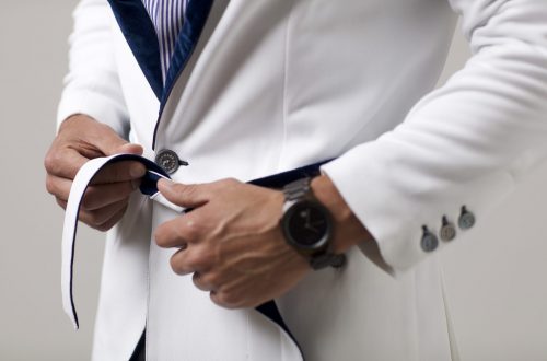 209 Mare - Doing For Men’s Beachwear What Audemars Piguet Did For Sport Watches In 1972 9 8516 Blazer White Detail SM Low Res 209 Mare - Doing For Men’s Beachwear What Audemars Piguet Did For Sport Watches In 1972 - EAT LOVE SAVOR International Luxury Lifestyle Magazine