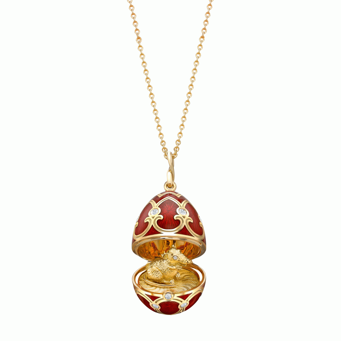 Fabergé Welcomes Chinese New Year with Rat Pendant Palais Tsarskoye Selo Red Locket 1 Faberge Palais Tsarskoye Selo Red Rat Surprise Locket Fabergé Welcomes Chinese New Year with Rat Pendant Palais Tsarskoye Selo Red Locket - EAT LOVE SAVOR International Luxury Lifestyle Magazine