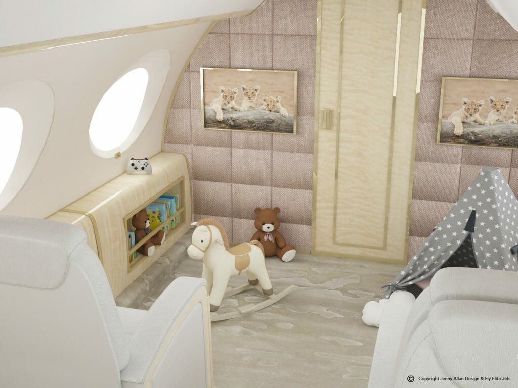 The World's First Flying Nursery: The height of luxury for UHNW clients families 3 Private Jet Design - The World’s First, Flying Nursery - eat love savor luxury lifestyle magazine