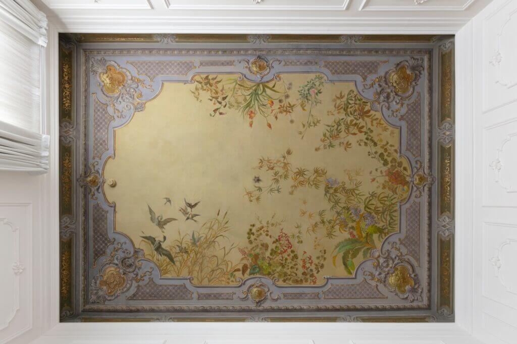 Discover DIMORA PALANCA, 5 Star Hotel in Florence Celebrating Italian Culture and Lifestyle 9 Dimora Palanca Master Suite Fresco ceiling Discover DIMORA PALANCA, 5 Star Hotel in Florence Celebrating Italian Culture and Lifestyle - EAT LOVE SAVOR International Luxury Lifestyle Magazine